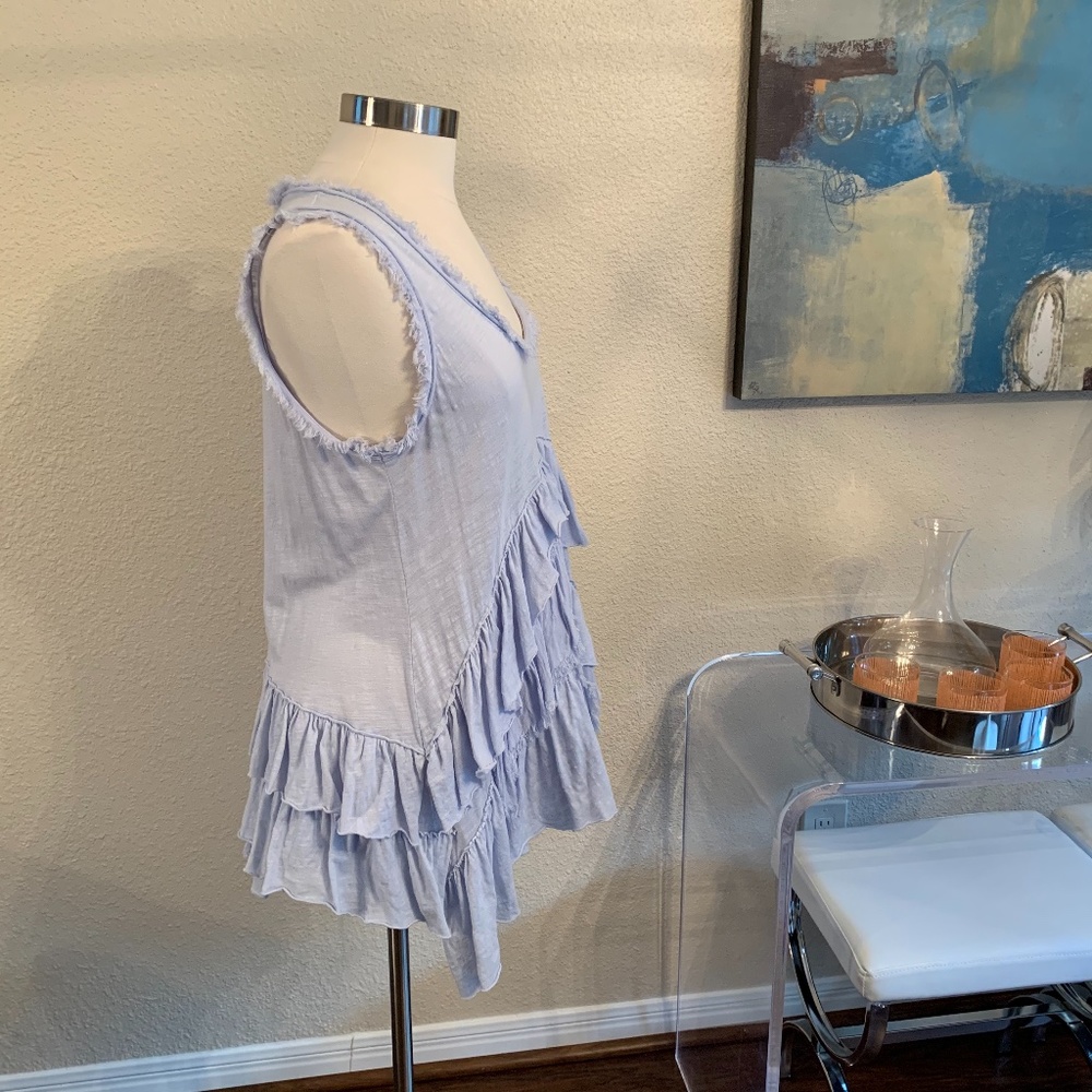 Anthropologie Meadow Rue Pale Blue Petticoat Tank - Picture 3 of 13